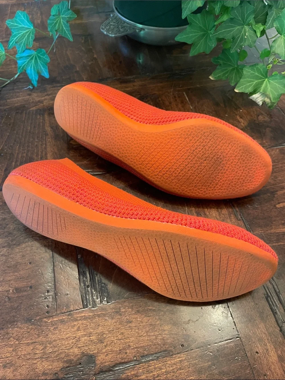 allbirds Orange Knit Women’s Ballet Flats